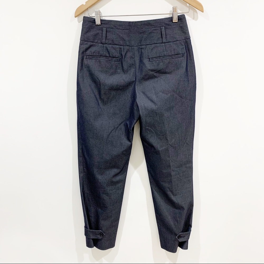 Reiss grey striped trouser crop pants Sz 4 - Picture 3 of 7